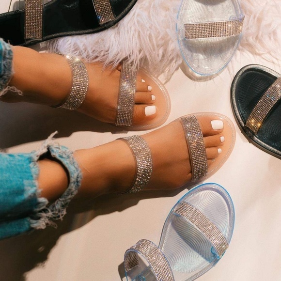 𝙇𝙖𝙨𝙩 𝙎𝙞𝙯 6 💎Clear Rhinestone Embellished - Picture 4 of 7